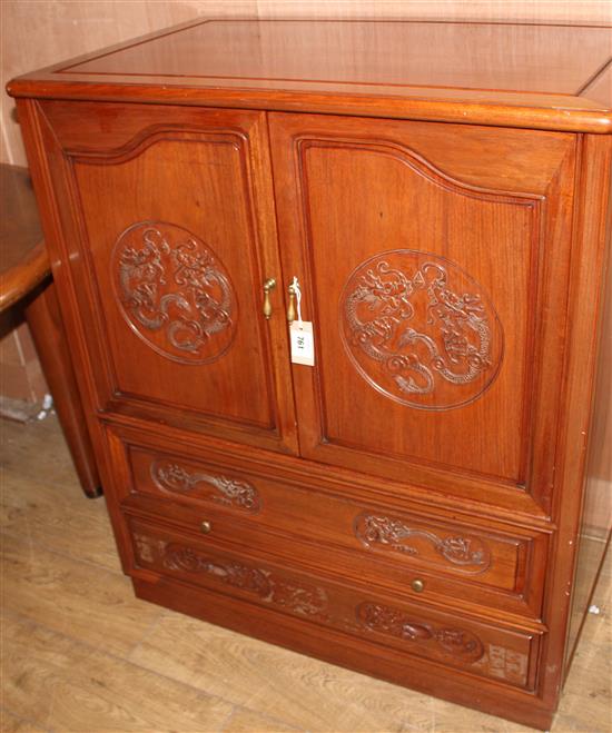 A Chinese padouk wood cabinet W.90cm